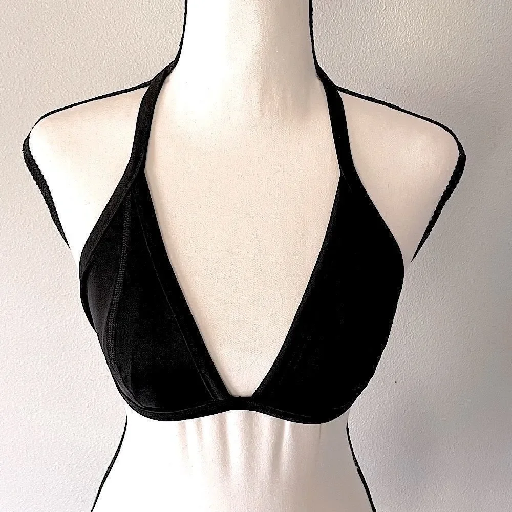 New! PINK by Victoria’s Secret, Wireless, Black, Swim Top. Size Small.